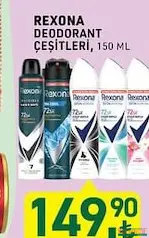 REXONA DEODORANT ÇEŞİTLERİ 150 ML REXONA DEODORANT ÇEŞİTLERİ 150 ML